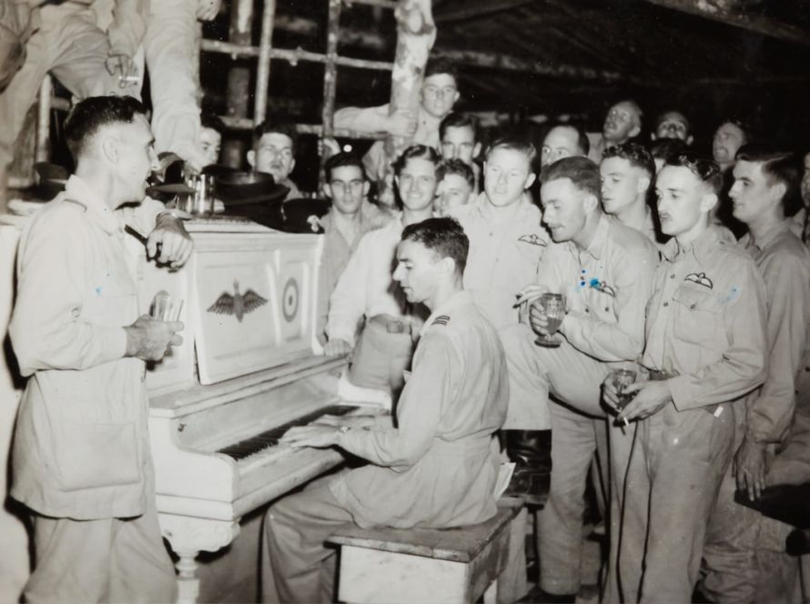 'Officers' Mess, 77 Squadron at Goodenough', New Guinea, 1941-1945