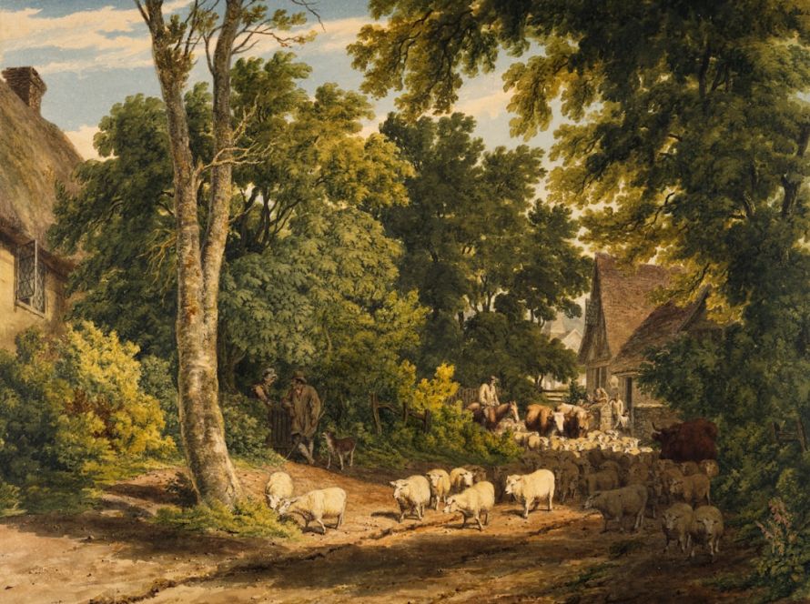 Driving Home The Flock, 1812 by Robert Hills