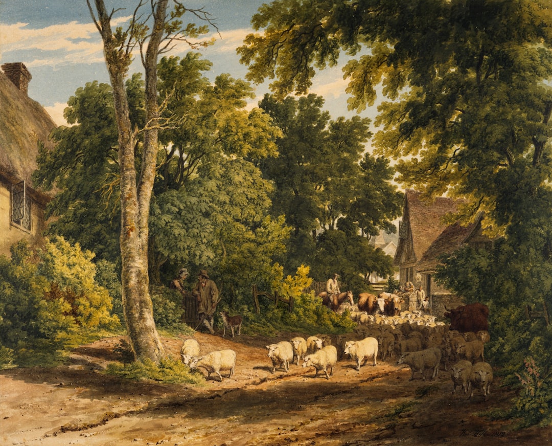 Driving Home The Flock, 1812 by Robert Hills